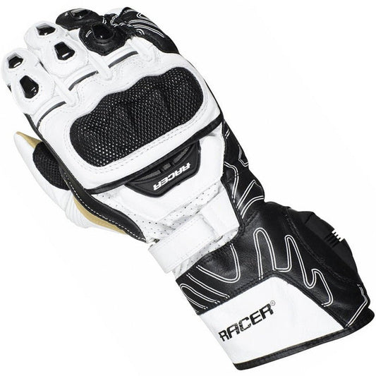 Racer High Speed Gloves - InGearMotoRacerMotorcycle GlovesWhite/Black