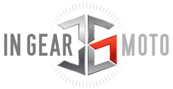 Logo of 'In Gear Moto' with a stylized design on a clear background