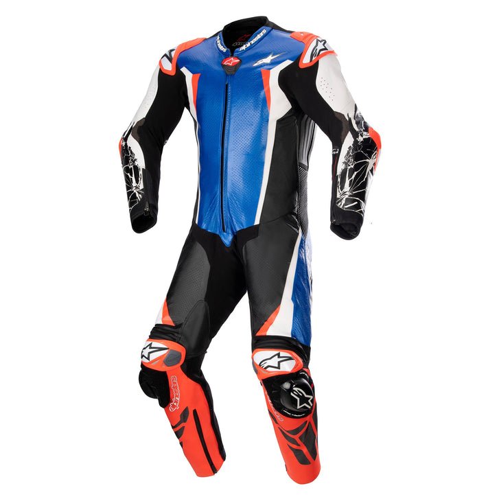 Alpinestars Racing Absolute V2 Suit - InGearMotoAlpinestarsMetallic Blue/Black/White/Red Fluo