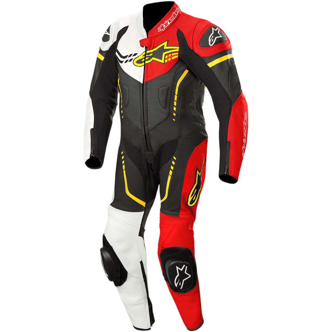Alpinestars Youth GP Plus 1 - Piece Leather Suit - InGearMotoAlpinestarsBlk/Wht/Rd Fluo/Yllw Fluo