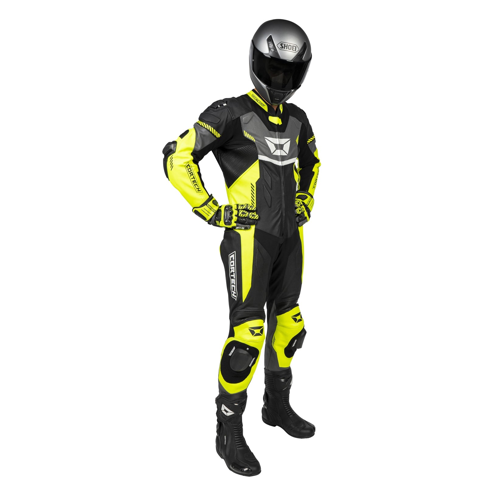 Cortech Revo Sport Air 1 - Piece Suit - InGearMotoCortechHIVIZ/GUN