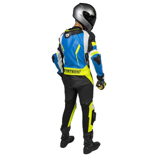 Cortech Sector Pro Air 1 - Piece Leather Suit - InGearMotoCortechMotorcycle JacketBLUE/HIVIZ/BLACK