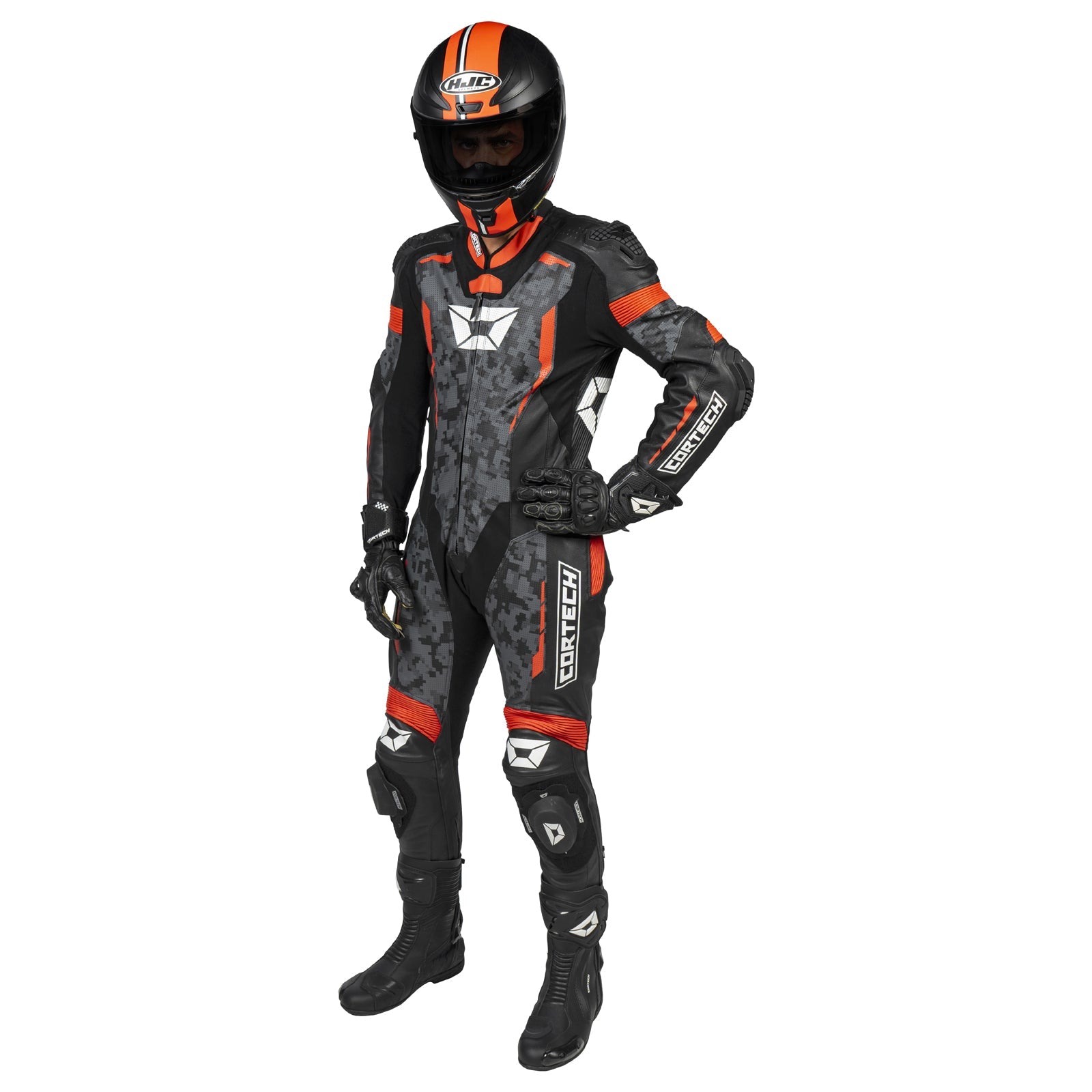 Cortech Sector Pro Air 1 - Piece Leather Suit - InGearMotoCortechMotorcycle JacketDIGI - CAM/RED/BLACK