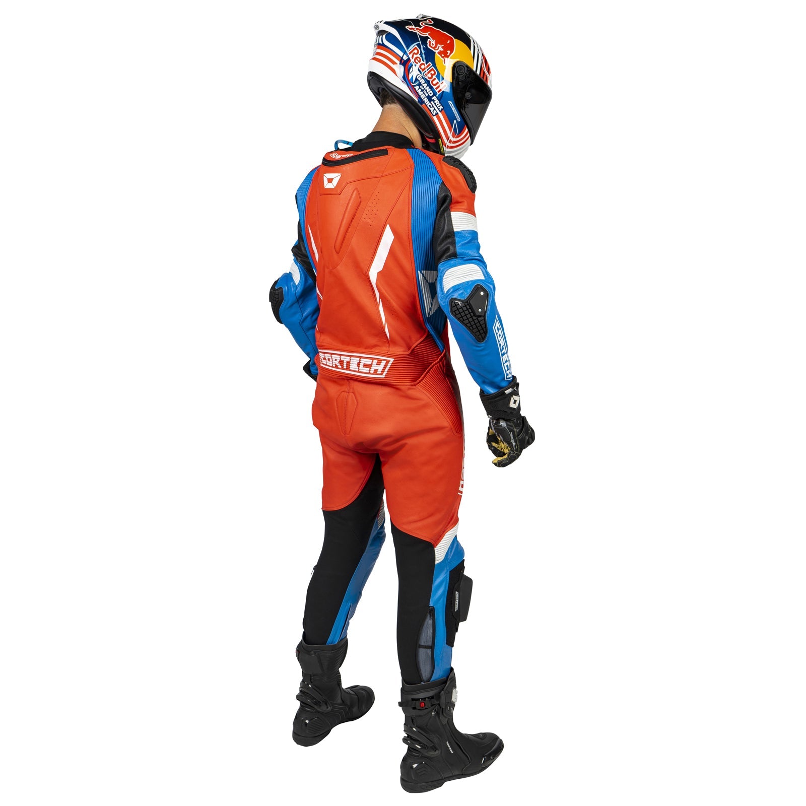 Cortech Sector Pro Air 1 - Piece Leather Suit - InGearMotoCortechMotorcycle JacketHRC RACE RED/BLUE
