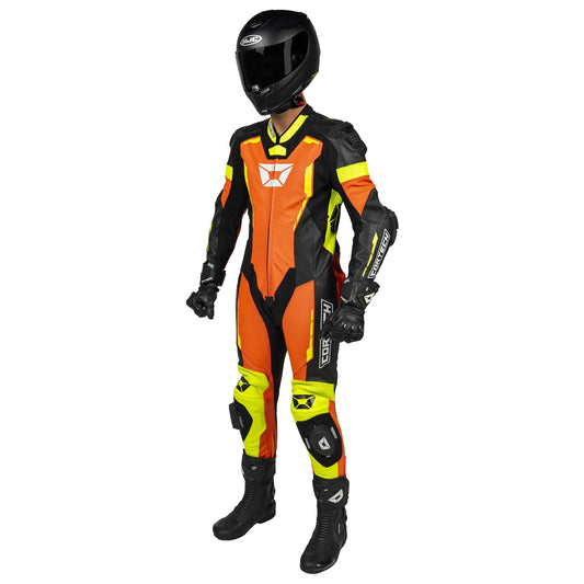 Cortech Sector Pro Air 1 - Piece Leather Suit - InGearMotoCortechMotorcycle JacketHIVIZ/FLO - ORANGE/BLACK