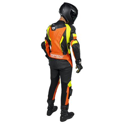 Cortech Sector Pro Air 1 - Piece Leather Suit - InGearMotoCortechMotorcycle JacketHIVIZ/FLO - ORANGE/BLACK