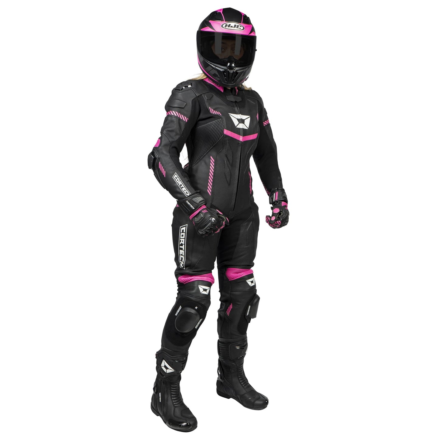 Cortech Women's Revo Sport Air 1 - Piece Suit - InGearMotoCortechBLACK/FLO - PINK