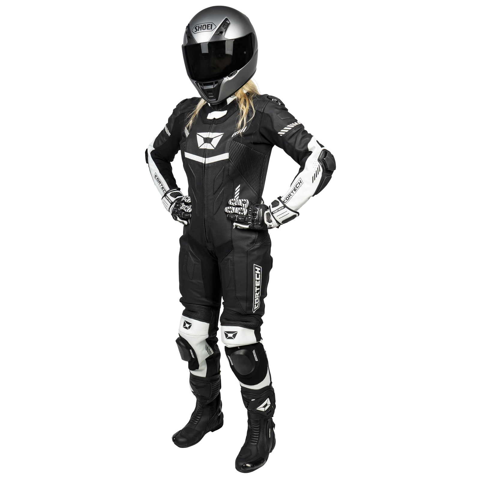Cortech Women's Revo Sport Air 1 - Piece Suit - InGearMotoCortechBLACK/WHITE