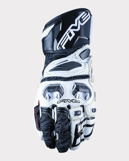 FIVE RFX RACE Gauntlet Gloves - InGearMotoFIVEMotorcycle GlovesWhite / Black