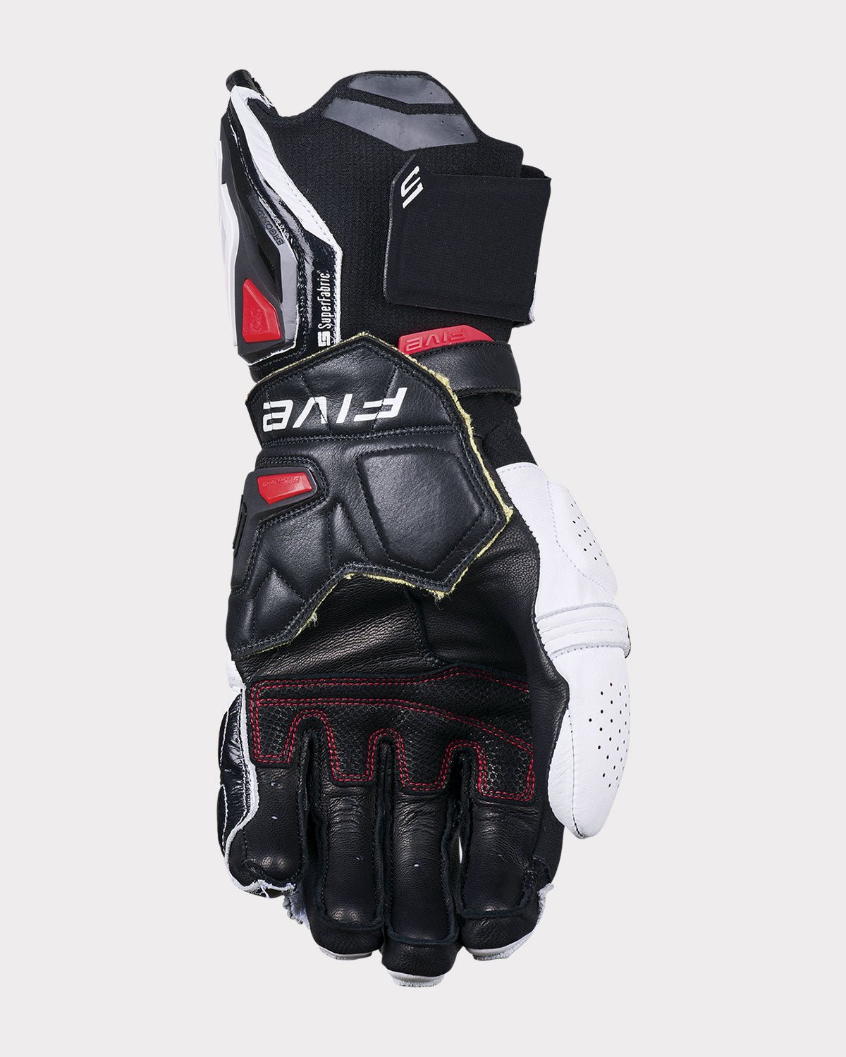 FIVE RFX1 EVO Gauntlet Gloves - InGearMotoFIVEMotorcycle GlovesWhite / Fluo Yellow