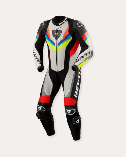 REV'IT! Quantum 3 Track Suit - InGearMotoREV'IT!Motorcycle SuitLight Grey - Neon Yellow