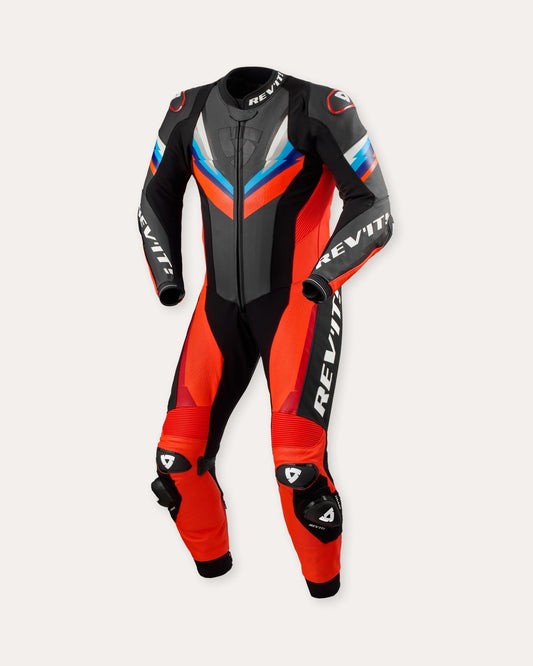 REV'IT! Quantum 3 Track Suit - InGearMotoREV'IT!Motorcycle SuitNeon Red - Black