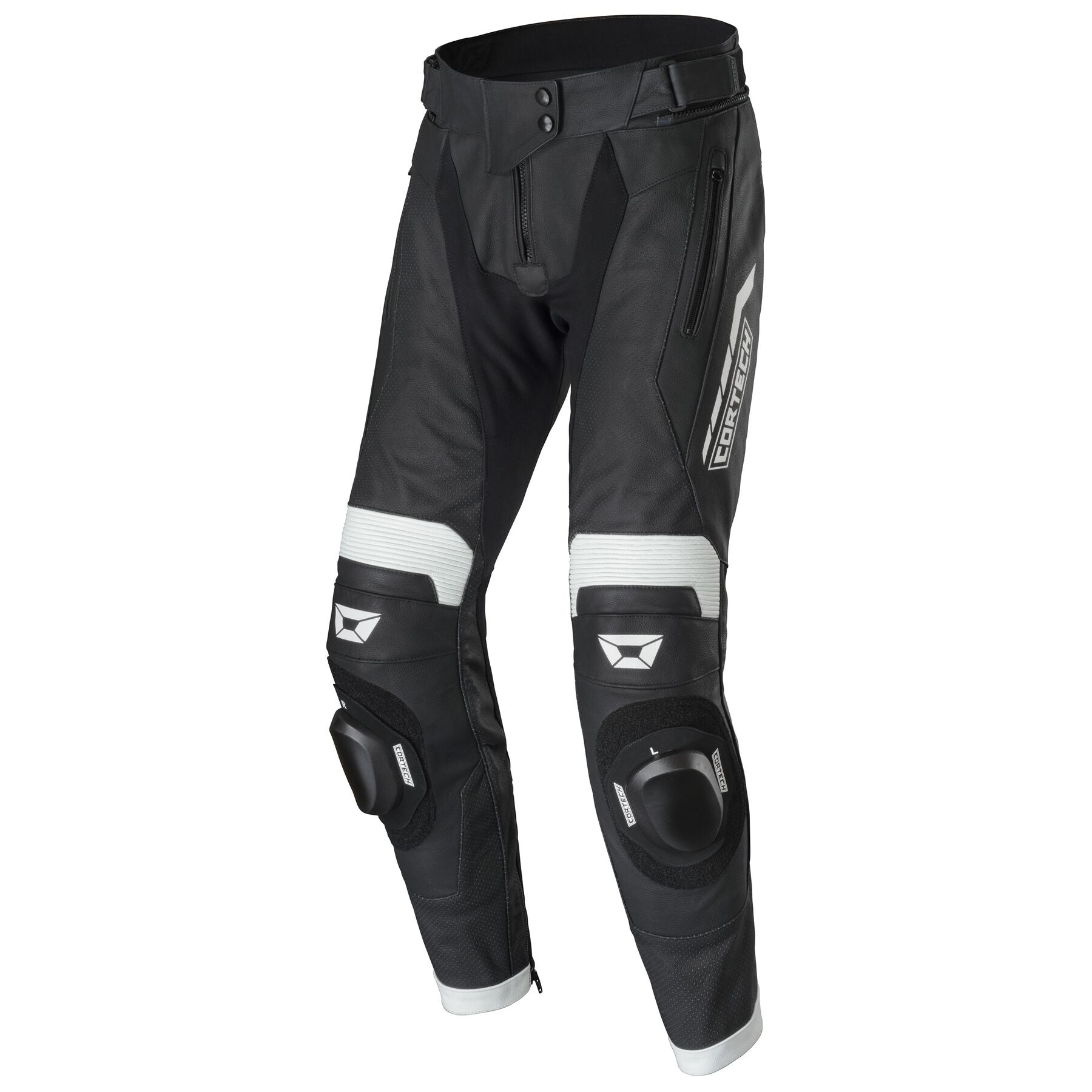 REVO SPORT WOMEN'S LEATHER PANT - InGearMotoCortechBlack/White