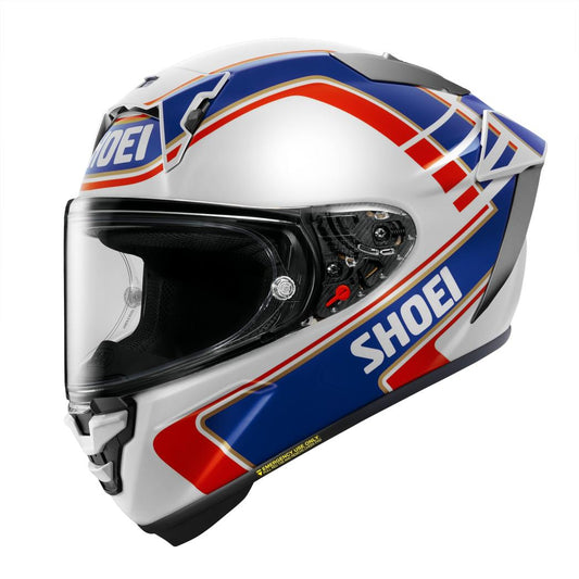 shoei x14 73 X-15 Helmet - Marquez V2 TC-2 - Size Large It has earned the praise of top racers Motorcycle Helmet Shoei X Spirit