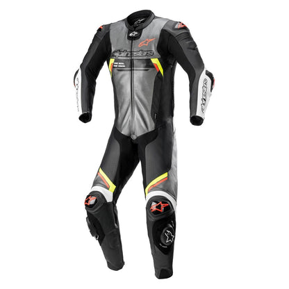 Alpinestars Missile Ignition V2 1PC Suit - InGearMotoAlpinestarsMotorcycle SuitMetallic Gray/Black/Yellow/Red Fluo