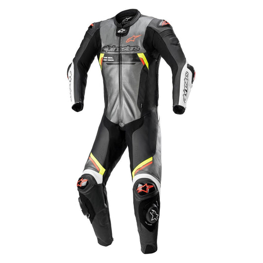 Alpinestars Missile Ignition V2 1PC Suit - InGearMotoAlpinestarsMotorcycle SuitMetallic Gray/Black/Yellow/Red Fluo