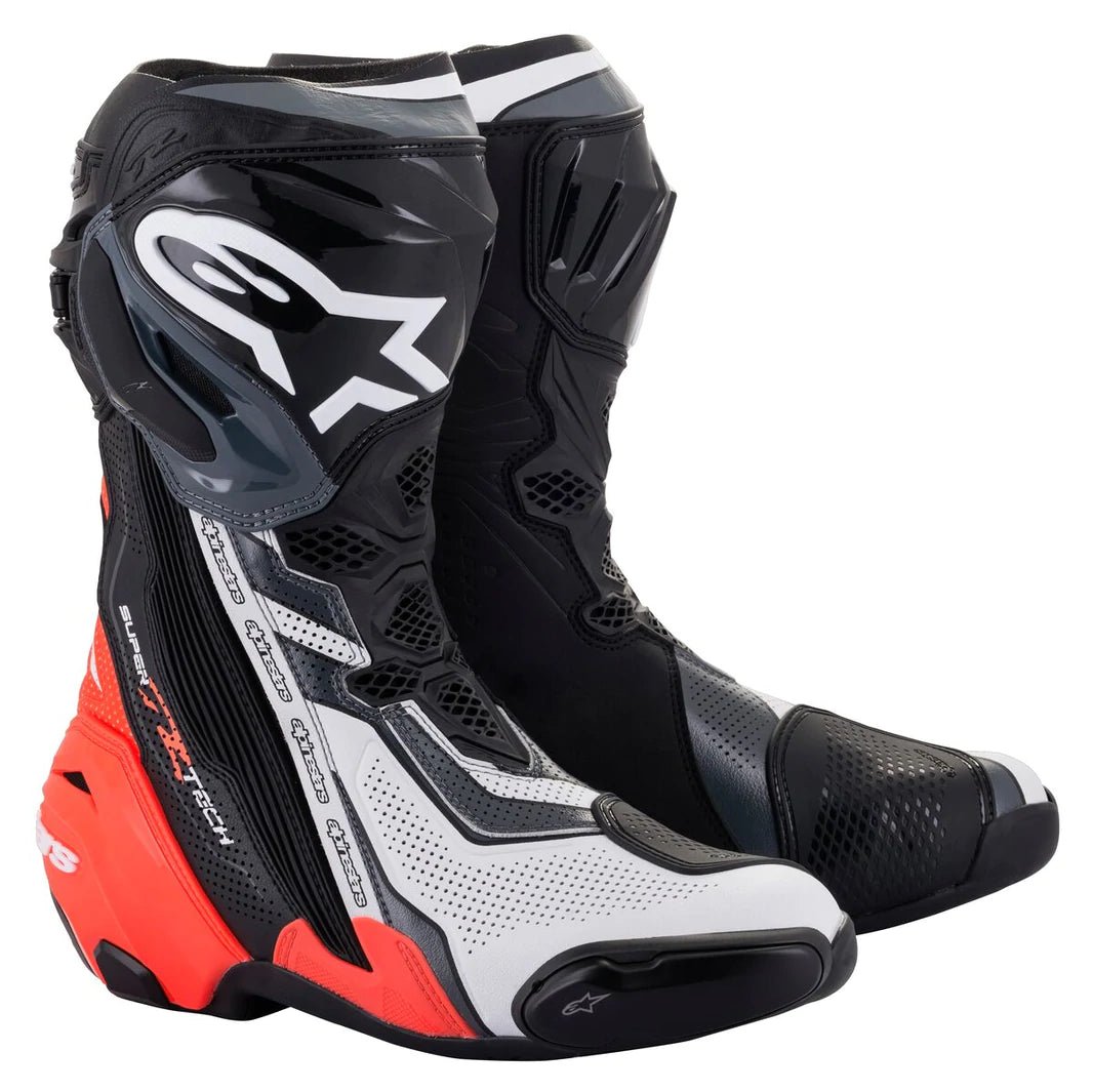 Alpinestars Supertech R v2 NON - Vented Racing Boots - InGearMotoAlpinestarsShoesBlack/Red Fluo/White/Gray