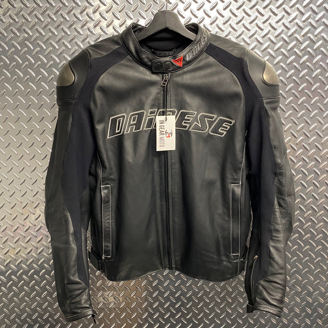 Dainese Leather Motorcycle Jacket Sz 58EU