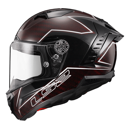 LS2 Thunder Carbon FIM Helmet - InGearMotoLS2Lightning Red/Grey/Blk