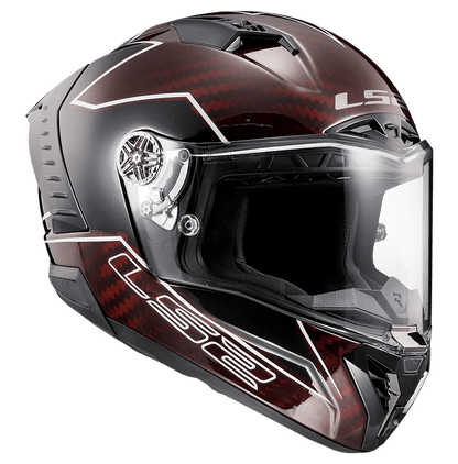 LS2 Thunder Carbon FIM Helmet - InGearMotoLS2Lightning Red/Grey/Blk