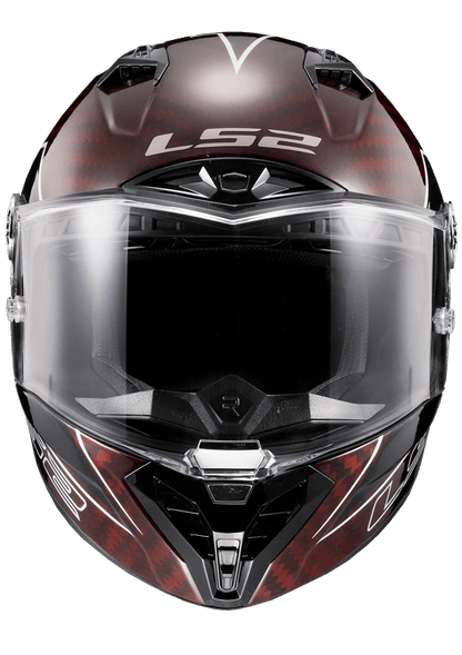 LS2 Thunder Carbon FIM Helmet - InGearMotoLS2Lightning Red/Grey/Blk